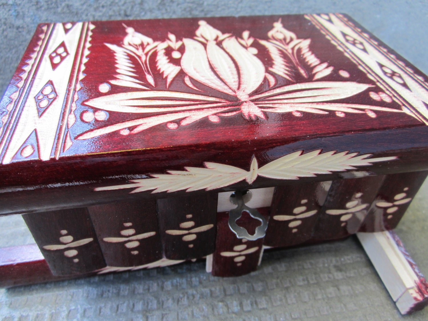 Hungarian Puzzle Box Amazing 9 Steps with Key&Lock by kalotart