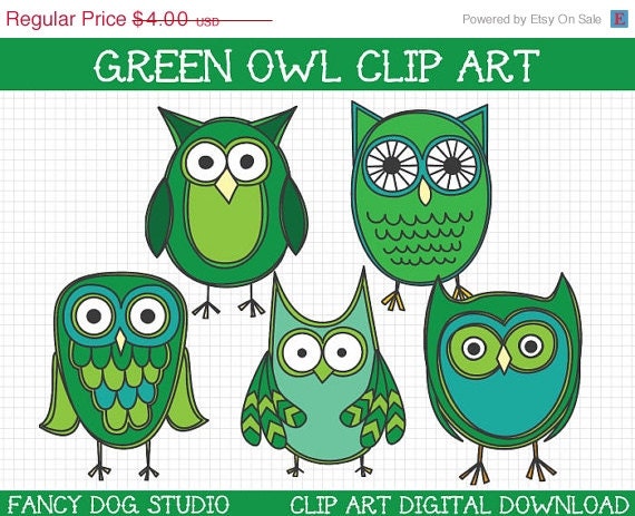 green owl clip art - photo #44