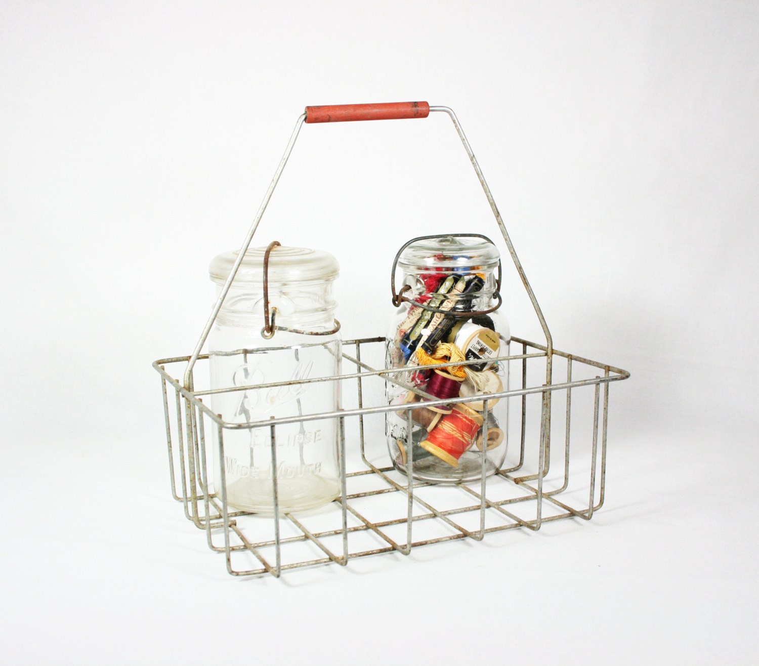 Vintage Metal Wire Milk Bottle Carrier / by vintagefindsetcetera