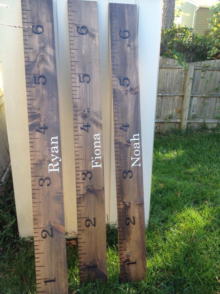 Wood wall growth chart. by FramedinLove on Etsy