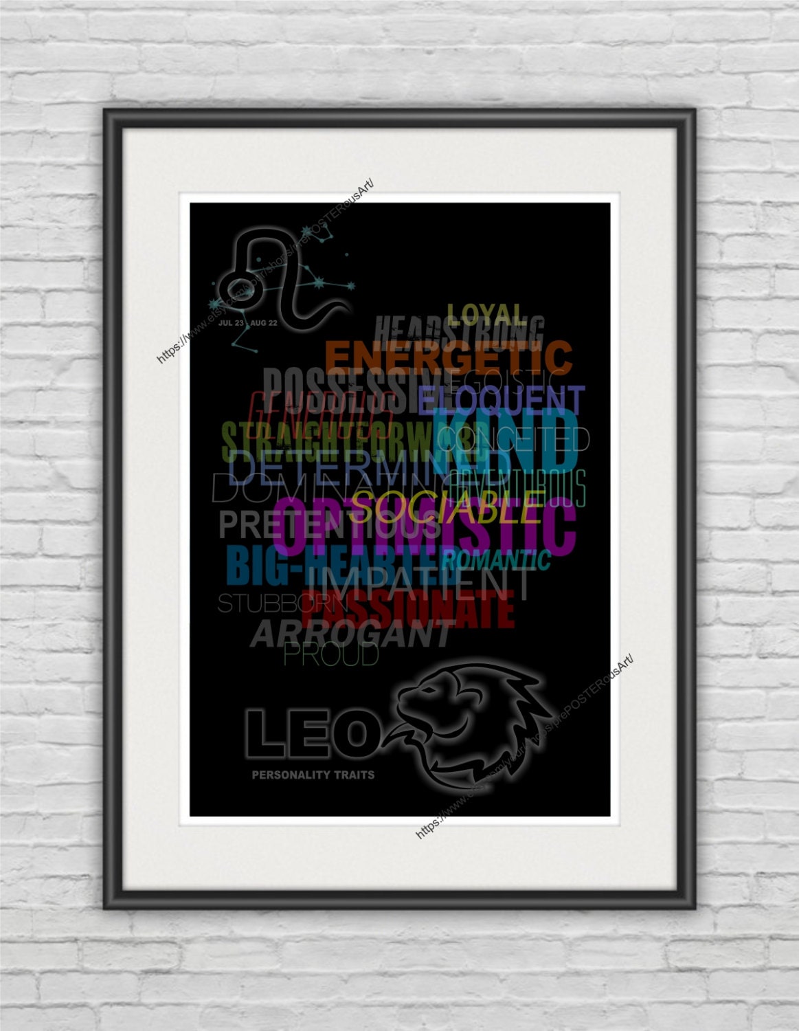 leo-personality-traits-a3-art-poster-by-preposterousart