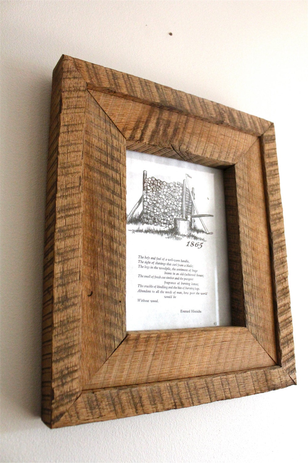 Items similar to Large Rustic, Reclaimed Barn Wood Picture Frame