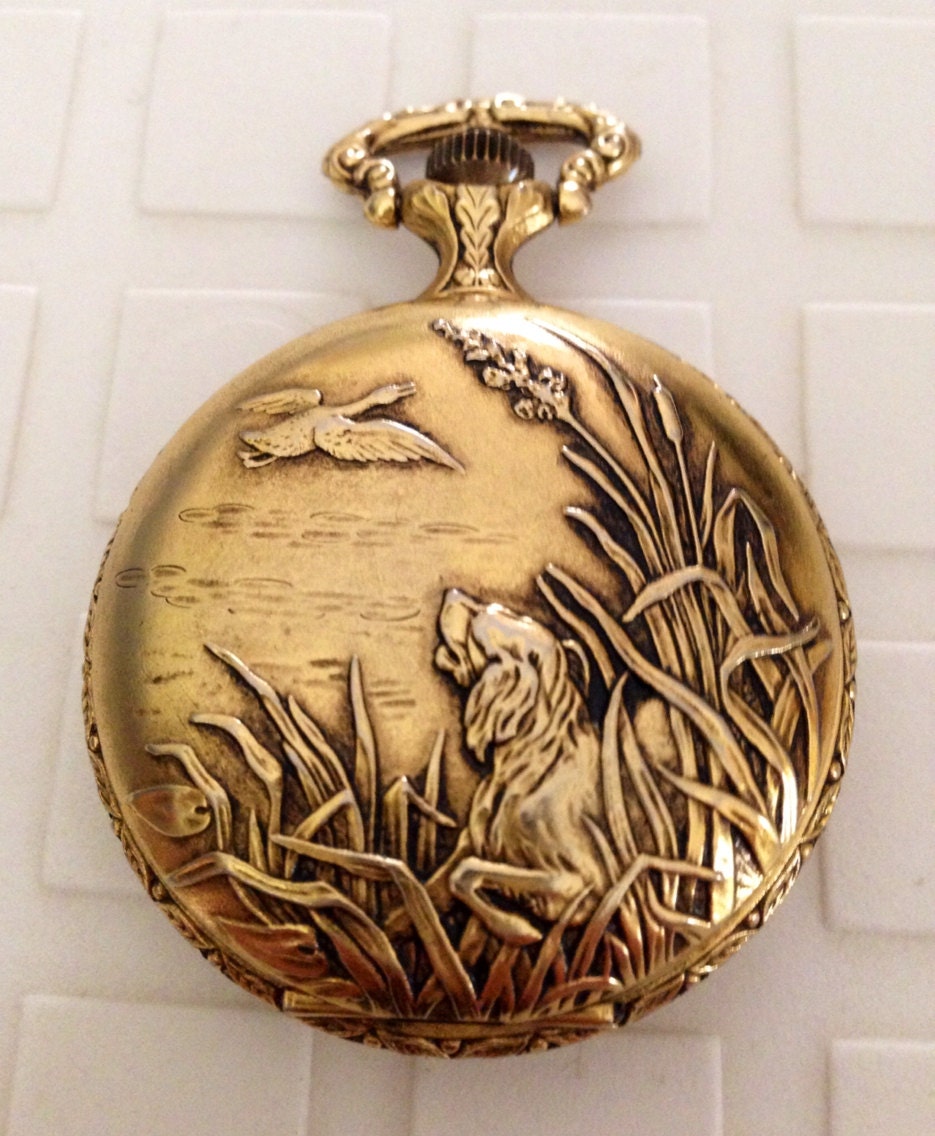 Intricate Gold Tone Hunters Armitron Vintage by StoneBerryVintage