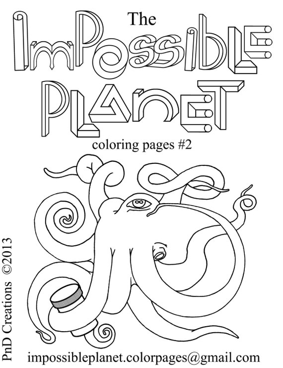 Animal Impossible Coloring Pages with simple drawing