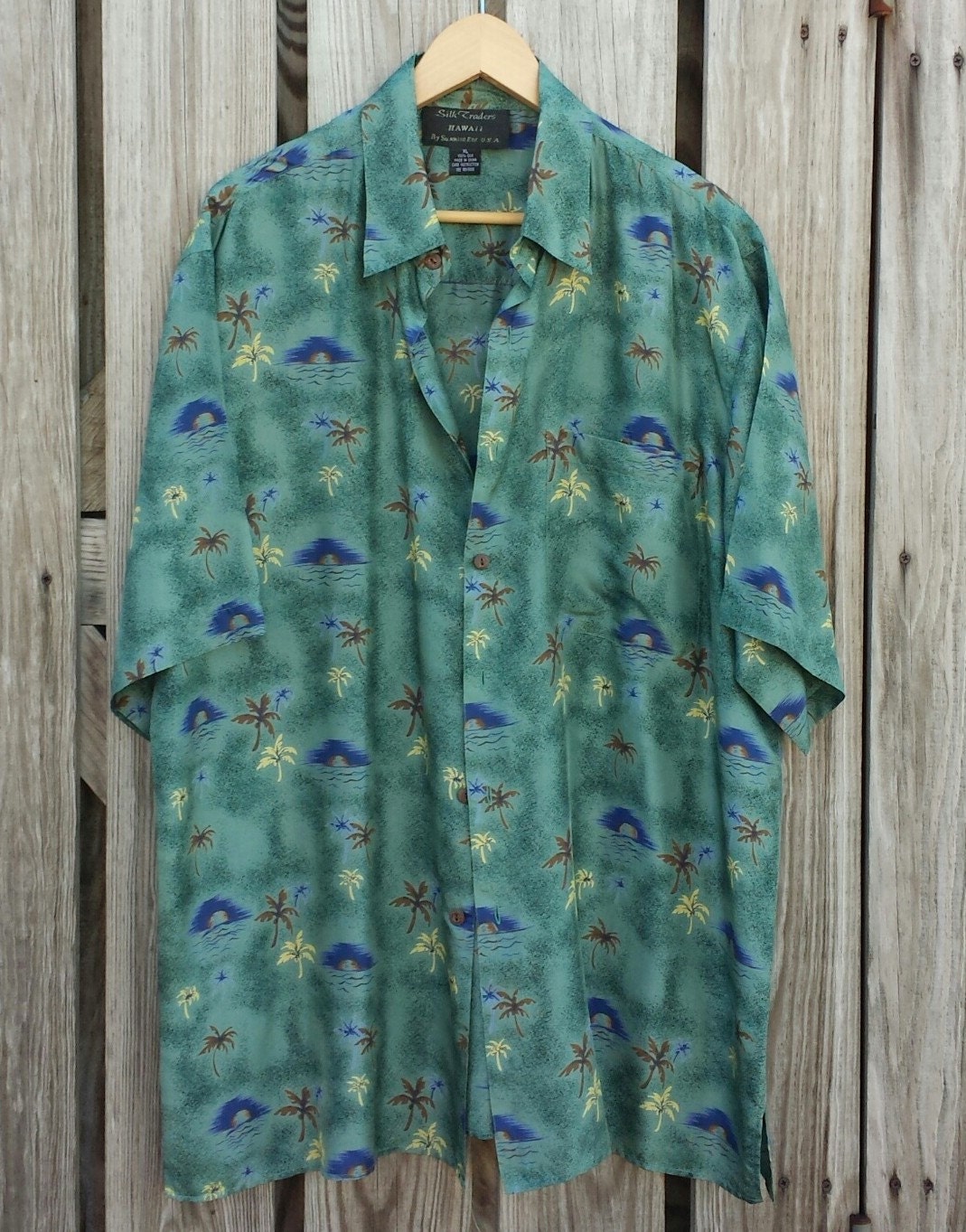 silk hawaiian shirt mens