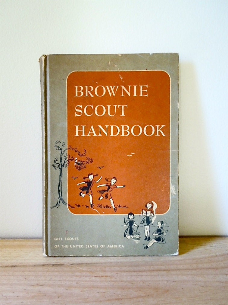 Vintage Brownie Scout Handbook Hard Cover by stuartroadvintage
