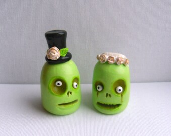 Polymer Clay Zombie Sculpture Zombie Bride And Zombie Groom The