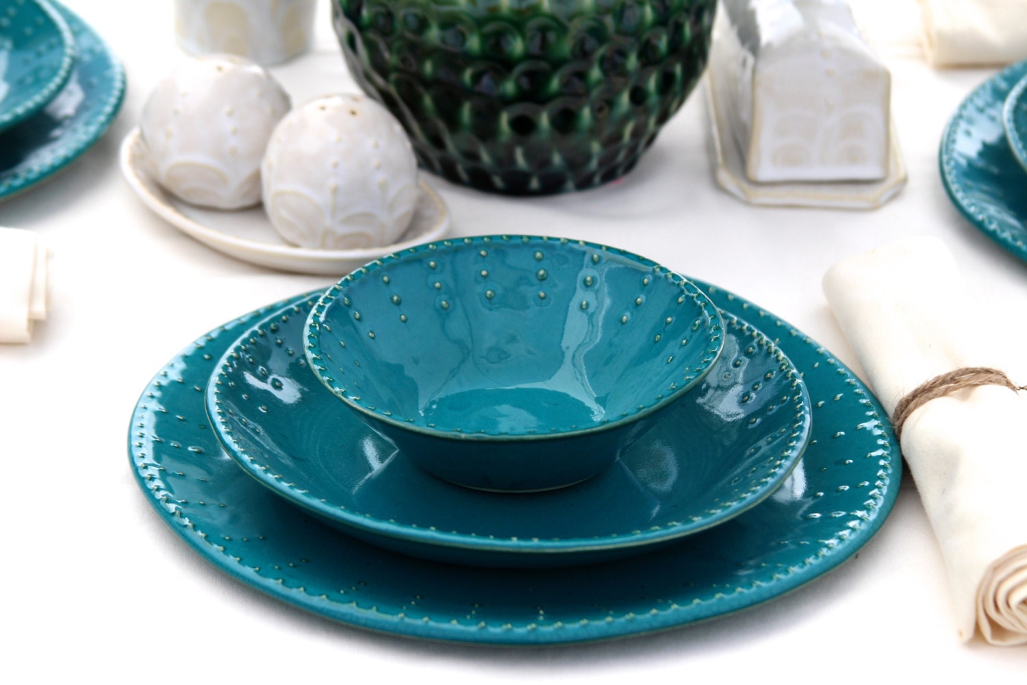Deep colors asian style dinnerware