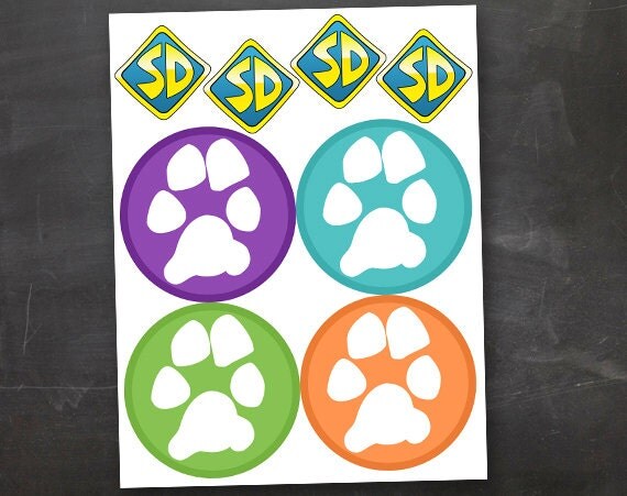 Scooby Doo Dog Tag Accents & DIY Paw Print by jennamiedesigns