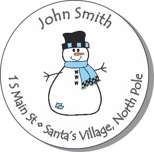 90 1.5" Round Christmas Return Address Labels Il_570xn