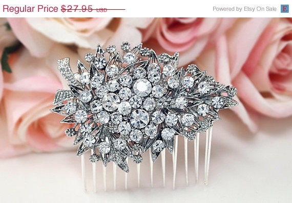ON SALE Bridal Hair Comb Rhinestone Hair Comb Wedding Comb Il_570xn