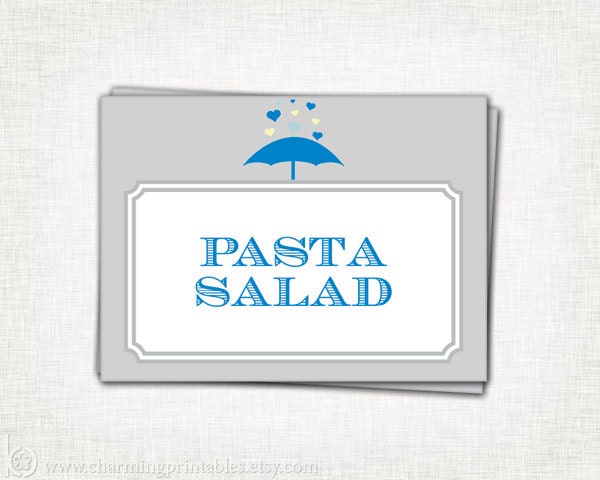 Rain Baby Shower Labels - PRINTABLE PDF File - Blue Boy Baby Shower Rain Shower Baby Shower Labels Place Cards - Rain Shower Collection Il_570xn