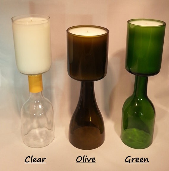 Scented Wine Bottle Candles 12 oz Customize Your by UReflections