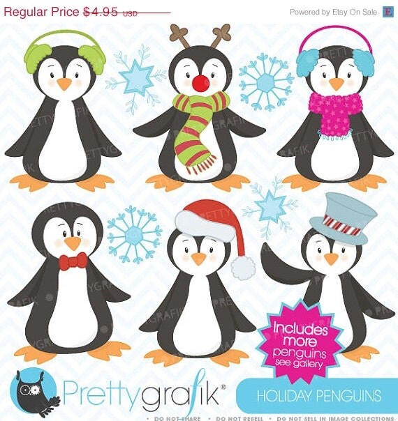 40% OFF SALE penguin clipart commercial use, vector graphics, digital clip art, digital images - CL401 Il_570xn