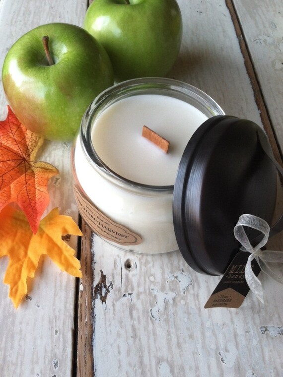 SALE Orchard Harvest // 10 oz. Wood Wick Soy by MilknHoneyCandles
