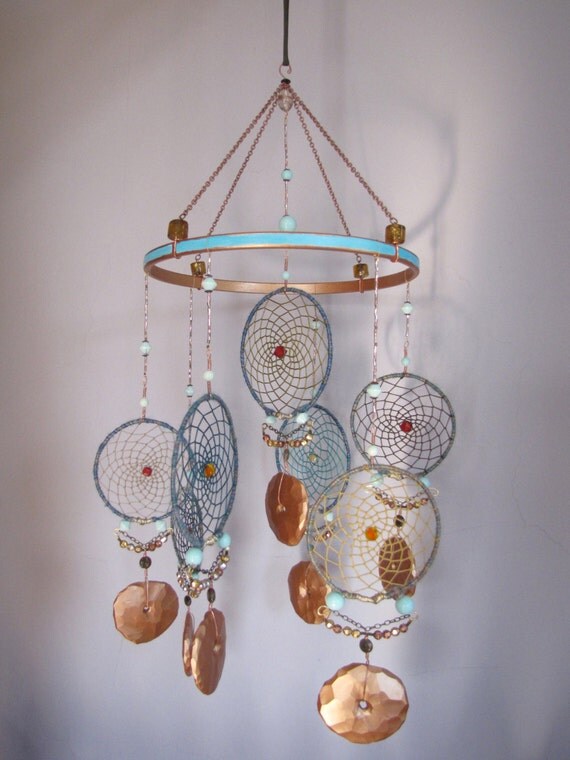 Dream Catcher Mobile with Copper Disks
