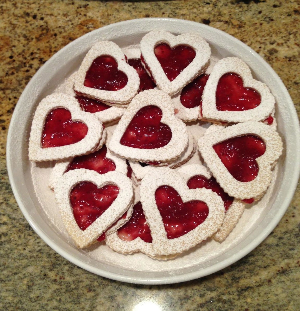 9 Heart Sugar Cookie Sandwiches with Raspberry Jam Filling. Linzer Tarts. Valentine's Day Gift. Skinny Sweet Treats. - BikiniFriendlyBakery 9 Heart Sugar Cookie Sandwiches with Raspberry Jam Filling. Linzer Tarts. Valentine's Day Gift. Skinny Sweet Treats. - BikiniFriendlyBakery