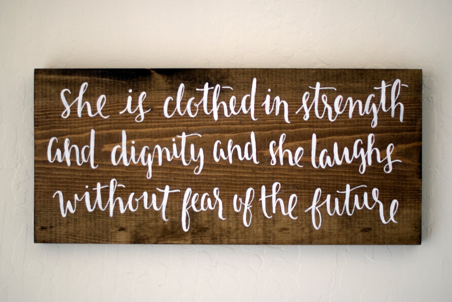 Proverbs Wood Sign Hand Lettered Calligraphy