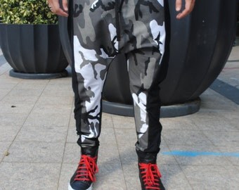 camo drop crotch pants