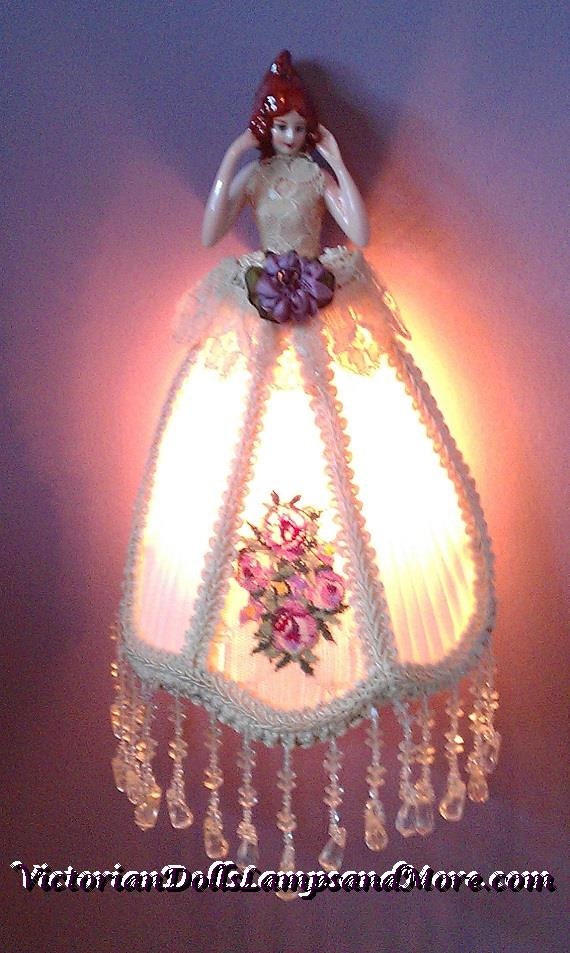 night light beautiful plug in light by victoriandollslamps on Etsy