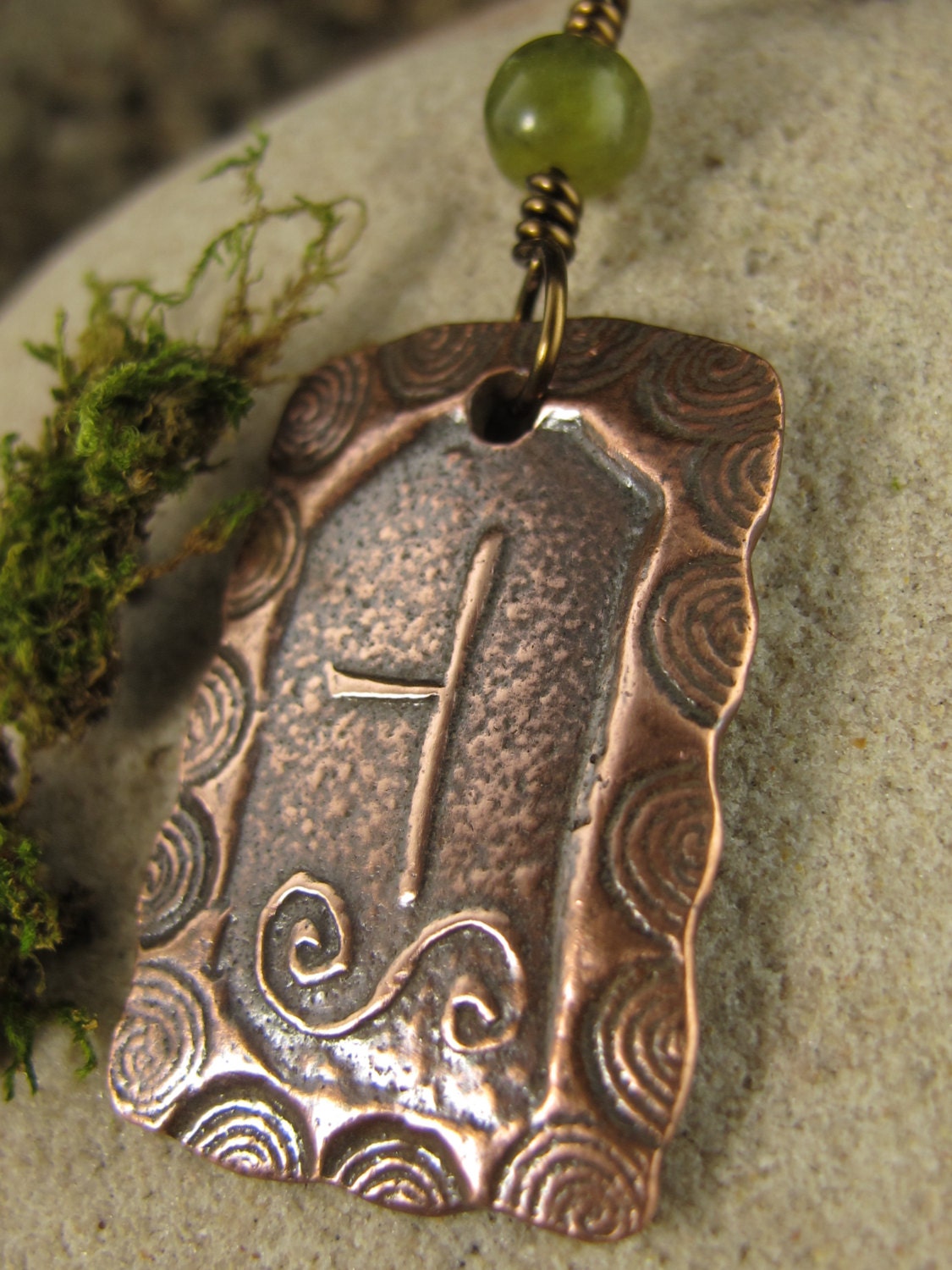 Hawthorn Celtic Tree Astrology Ogham Copper by soulharborjewelry