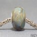 OOAK Handmade Lampwork Green Bead SRA Euro Bracelet Charm Fits Trollbeads Khiva