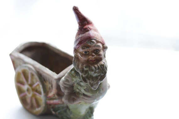 Vintage Ceramic Gnome Gnome planter ceramic planter by Fleaosophy