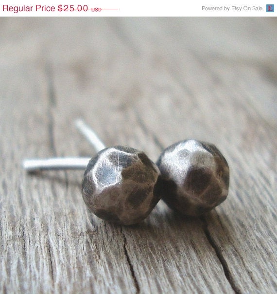 SALE 15 Earrings Little Rock Studs in sterling silver Gift for Her