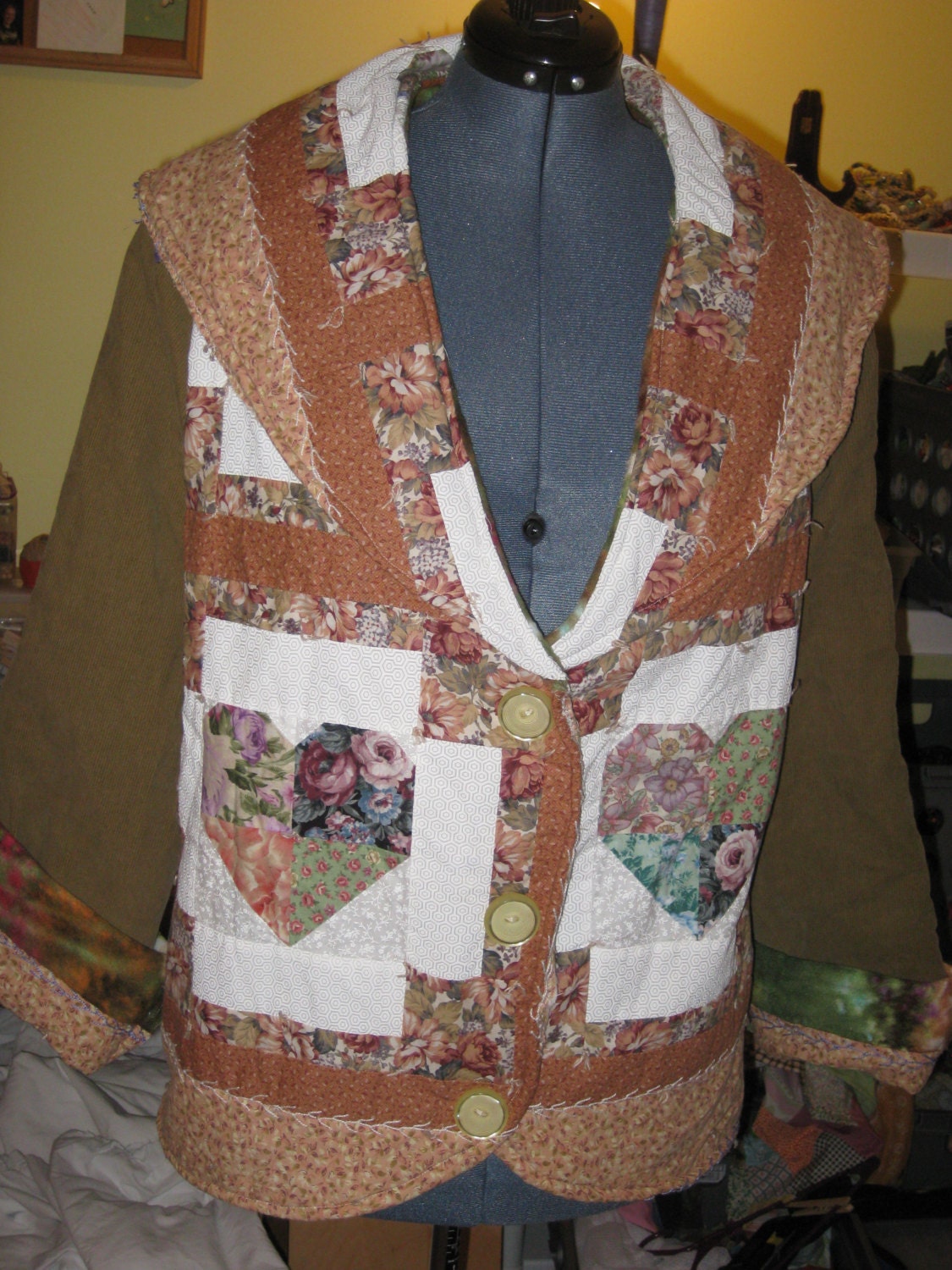 Patchwork Hippie Coat Upcycled Quilt by BigBeautifulBohemian