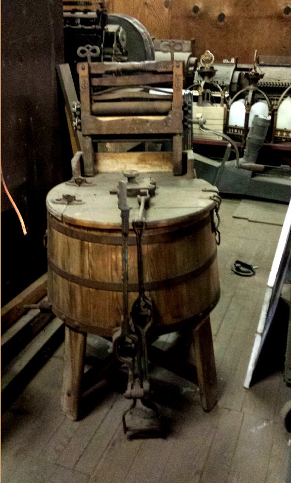 Antique Wooden Washing Machine by Chandeluse on Etsy