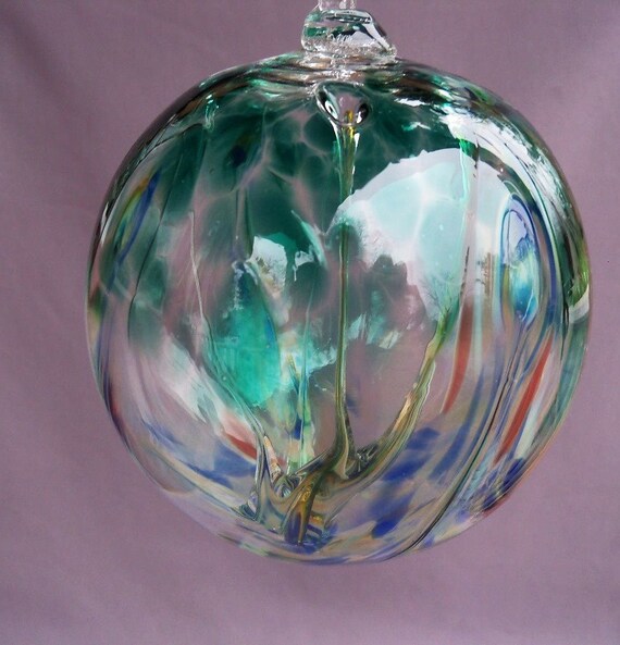 Hand Blown Art Glass Witch Ball/Ornament/Suncatcher by Route4glass