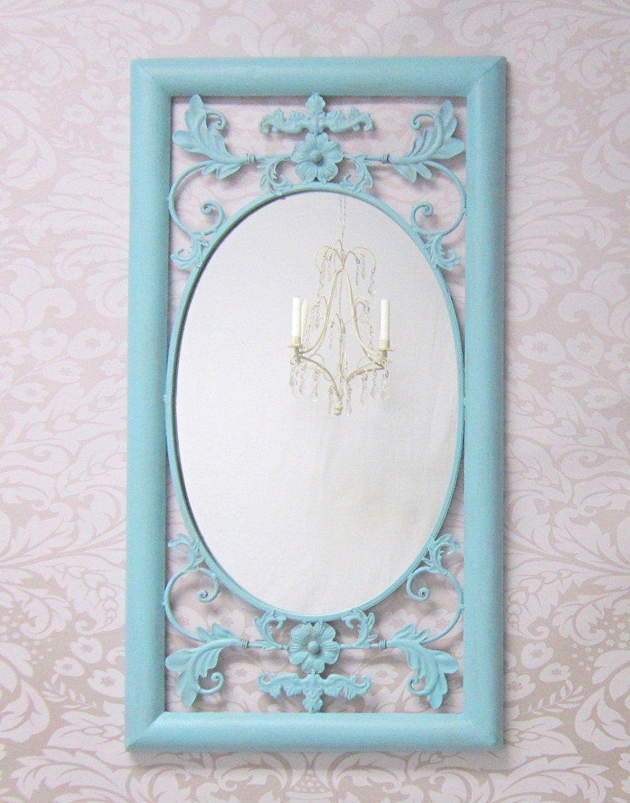 Baby Girl Nursery Decor Shabby Chic Mirror For by RevivedVintage