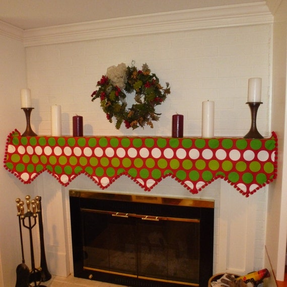 items similar to reversible christmas polka dot mantel items similar to reversible christmas polka dot mantel