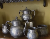Antique Silverplate Tea Set  5 Piece (Pairpoint Mfg. Co., New Bedford, Mass) - BoudreauCollection