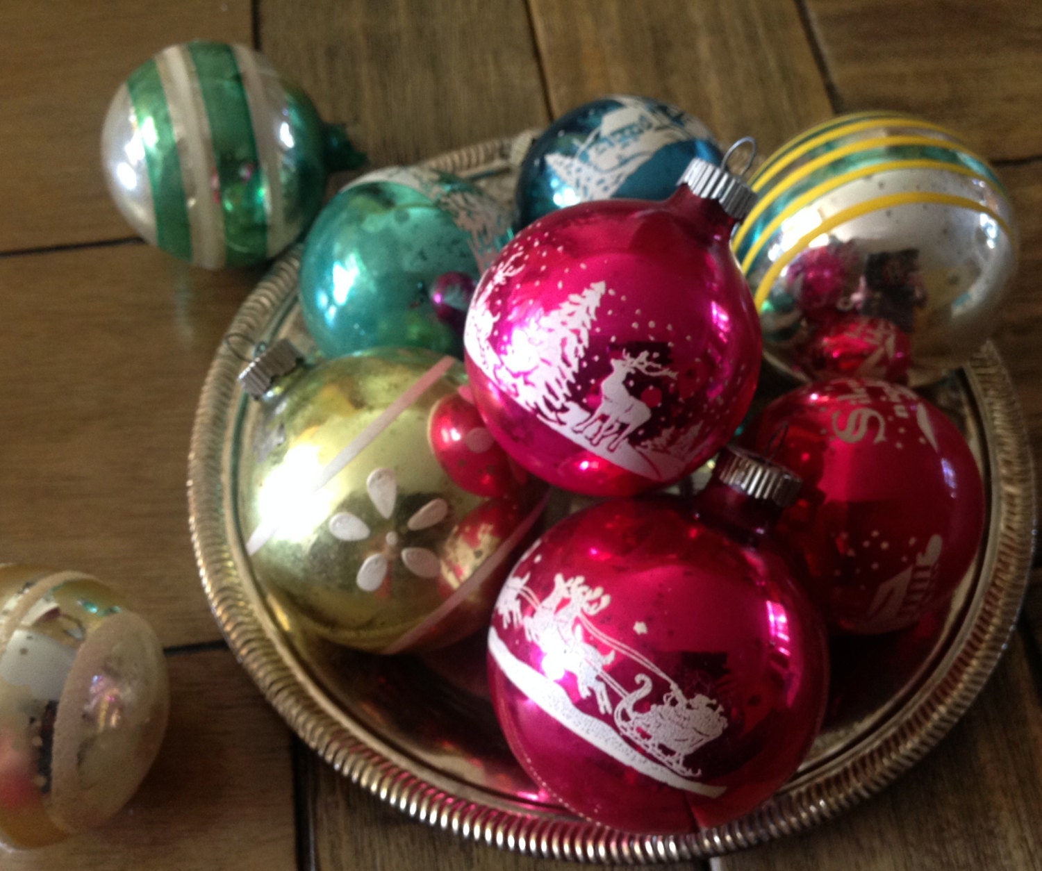 Shiny Brite Christmas Ornaments With By KarenMaryButterfly On Etsy