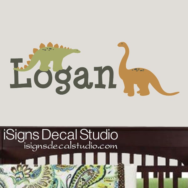 DINOSAUR Personalized Name Wall Decal by iSignsDecalStudio on Etsy