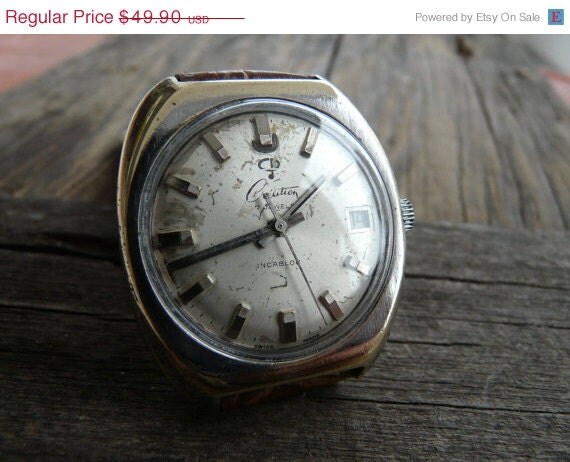 ON SALE Very rare vintage Swiss made men's watch CREATION 17 ...
