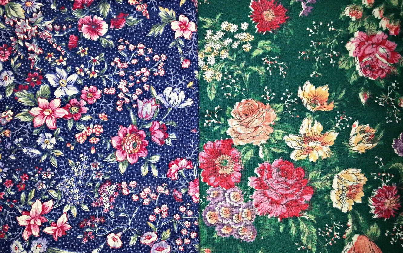 Fat quarter bundle, quilter's cotton, floral, destash fabric - ValerysGallery