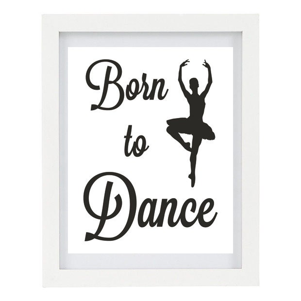 Born to Dance Ballet Art Print Girl's Wall by ColourscapeStudios