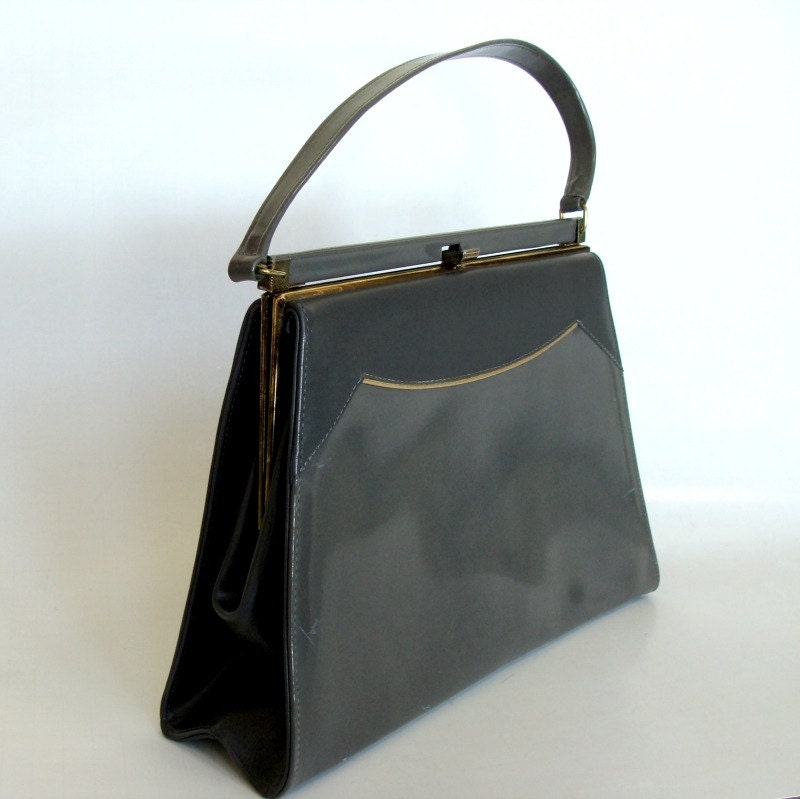 ... Simulated Leather Handbag Purse Kelly Style, Vegan Retro Handbag Purse