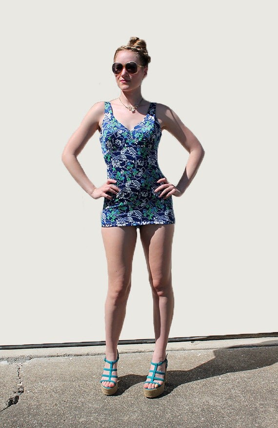 1960s Swimsuit One Piece Small