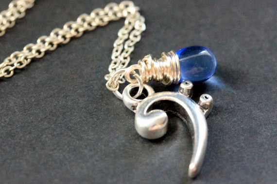Bass Clef Necklace. Musical Note Necklace. by StumblingOnSainthood