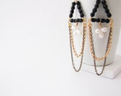 Long dangle earrings. Geometric earrings. Statement jewelry - Nuann