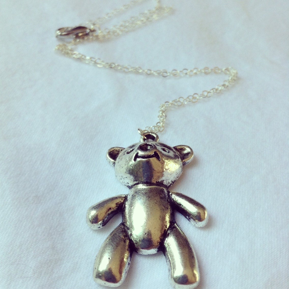 Teddy Bear Necklace By Pantomimelionjewelry On Etsy