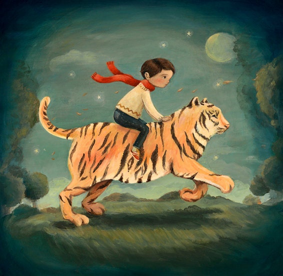 Dream Animals Tiger Boy Print