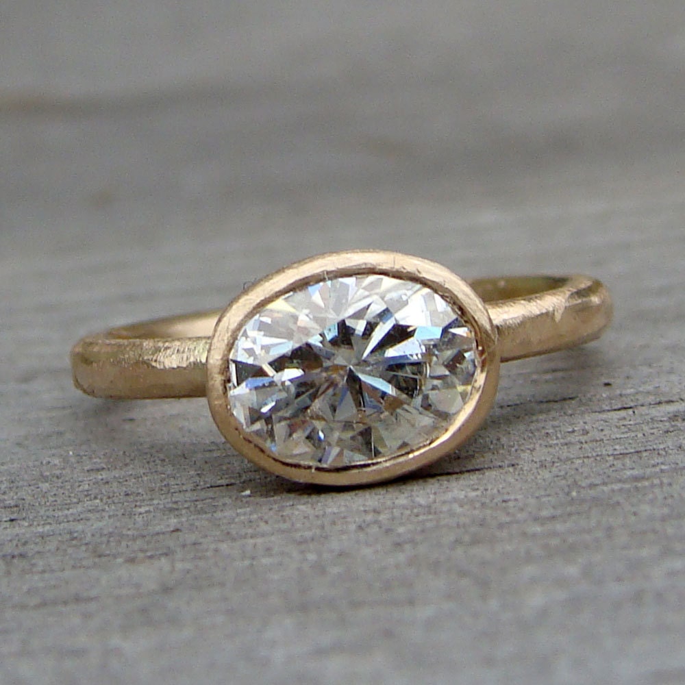 CLEARANCE Forever Brilliant Oval Moissanite by McFarlandDesigns