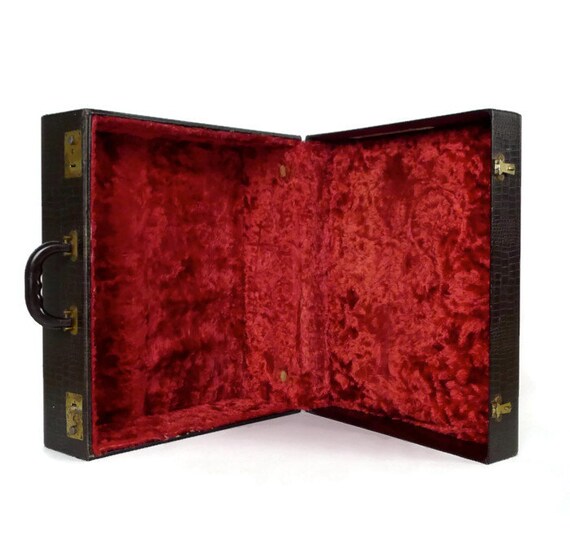 Vintage Faux Alligator Accordion Case by marybethhale on Etsy