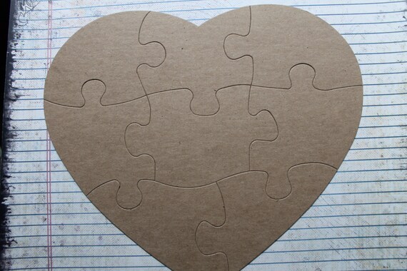 Extra Large 8 Piece Heart Shaped Jigsaw Puzzle by studioCee