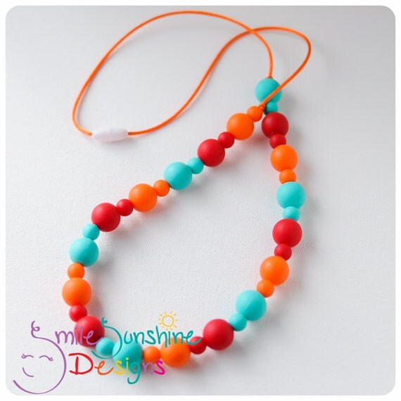 Silicone Teething Necklace Nursing Necklace Safe for babies to chew