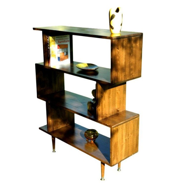 Mid Century Inspired Bookshelf / Entertainment Unit by OrWaDesigns
